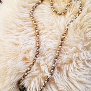 VTG faux pearls and ribbon necklace